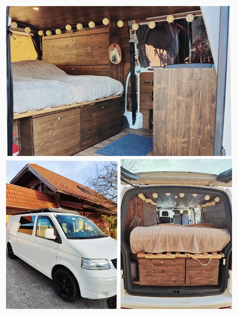 Volkswagen T5 2.5l TDI 4Motion DoKa LR Weiß - 1