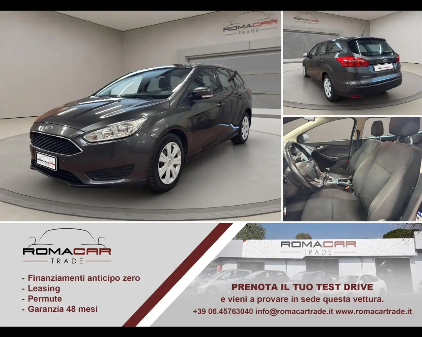 Ford Focus 3ª serie - Focus 1.5 TDCi 120 CV Start&Stop SW Plu Grau - 1