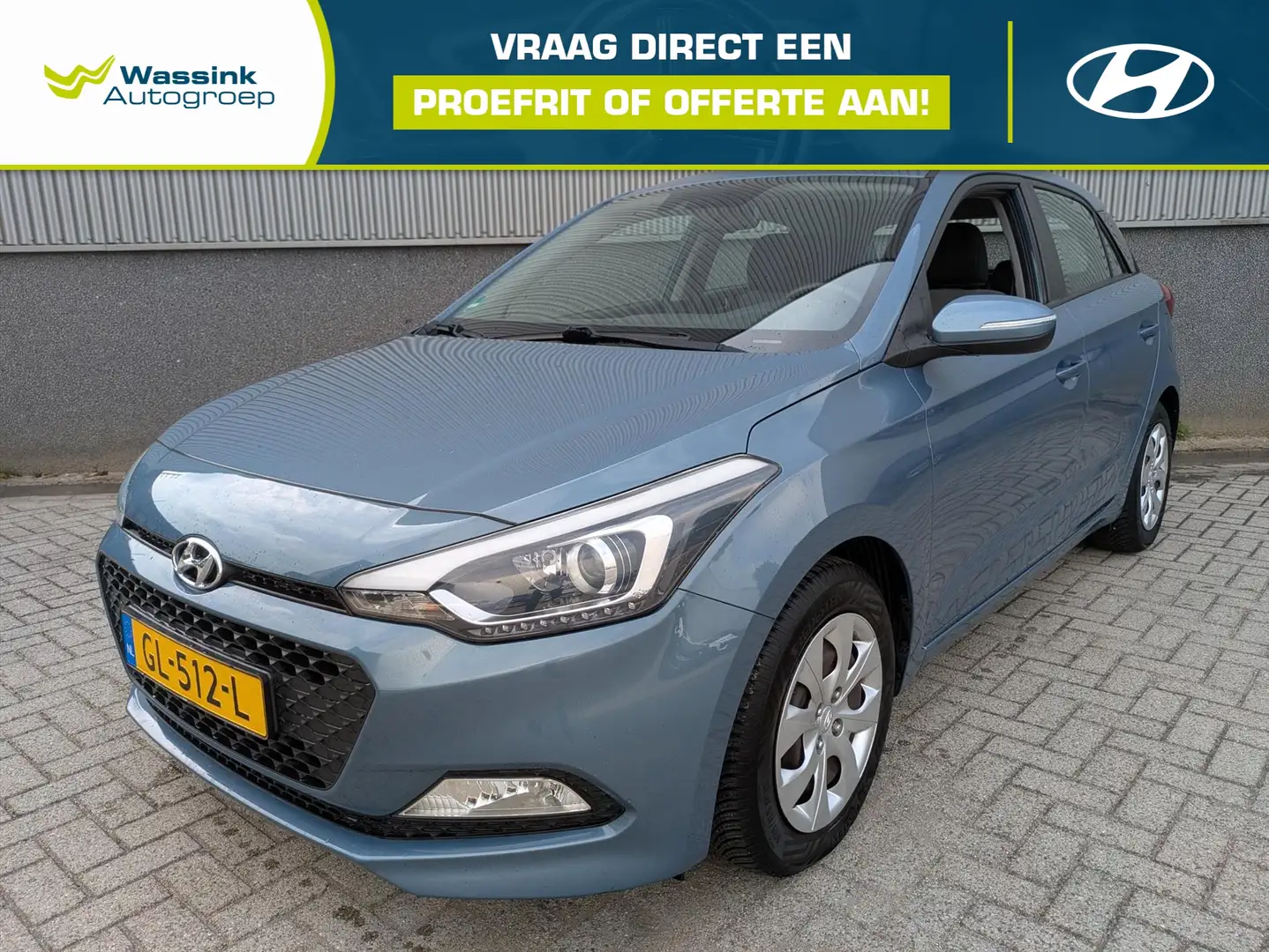 Hyundai i20 1.2i 84PK 5D i-Motion met Comfort Pakket Blauw - 1