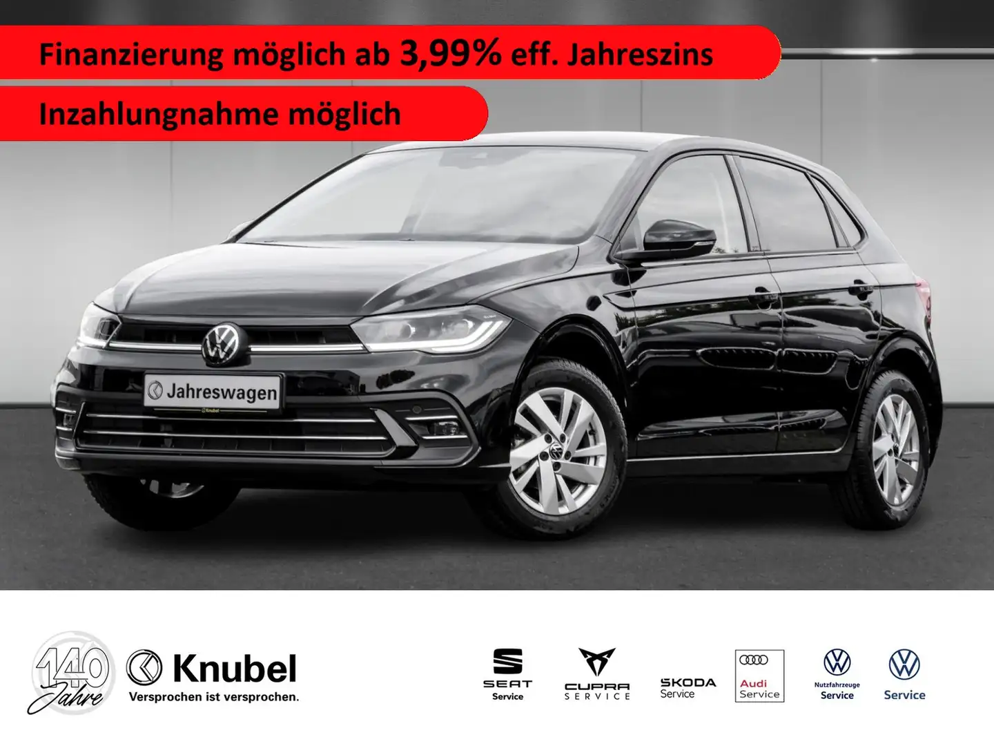 Volkswagen Polo Style 1.0 TSI DSG IQ.LIGHT/NAVI/ACC Schwarz - 1