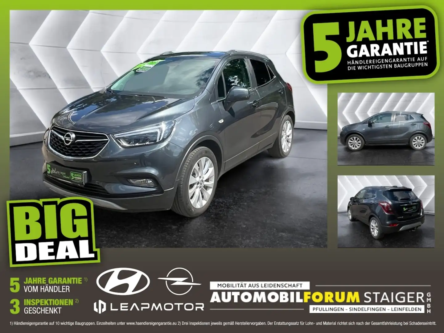 Opel Mokka X 1.4 Turbo Innovation Matrix 2xKlima AHK Grau - 1