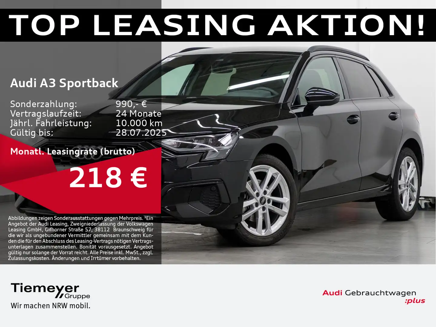 Audi A3 30 TDI ADVANCED LM18 SPORTSITZE NAV Schwarz - 1