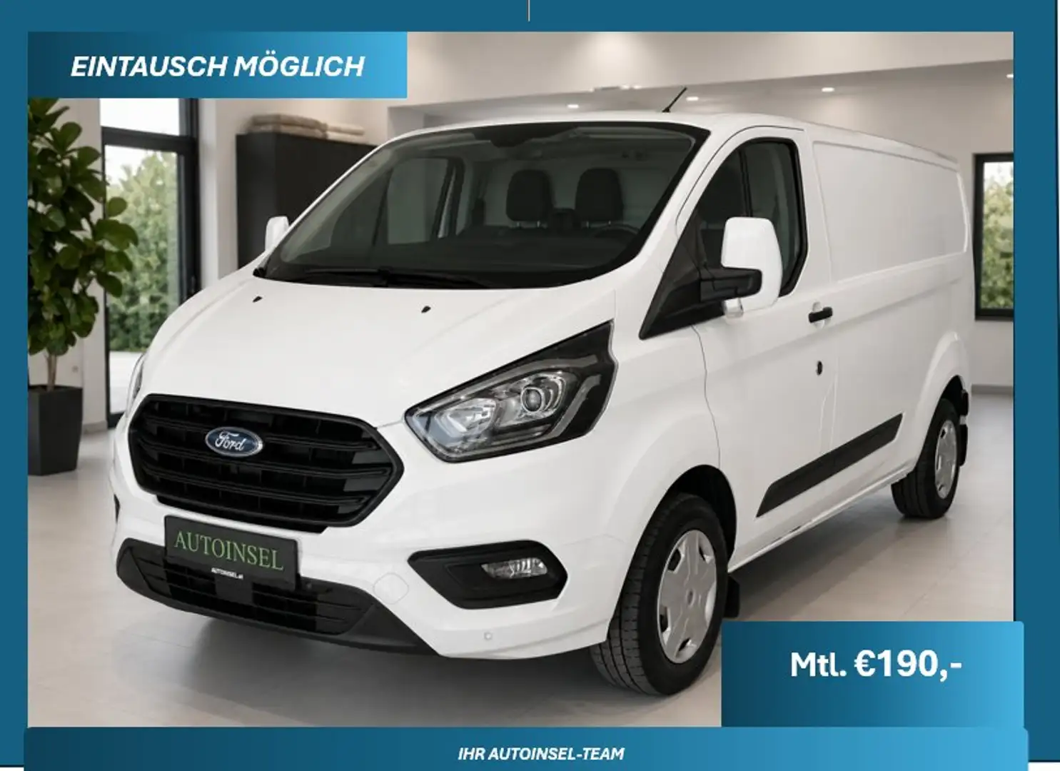 Ford Transit Custom 300 L2 PDC Tempomat MwSt. Ausweisbar Weiß - 1
