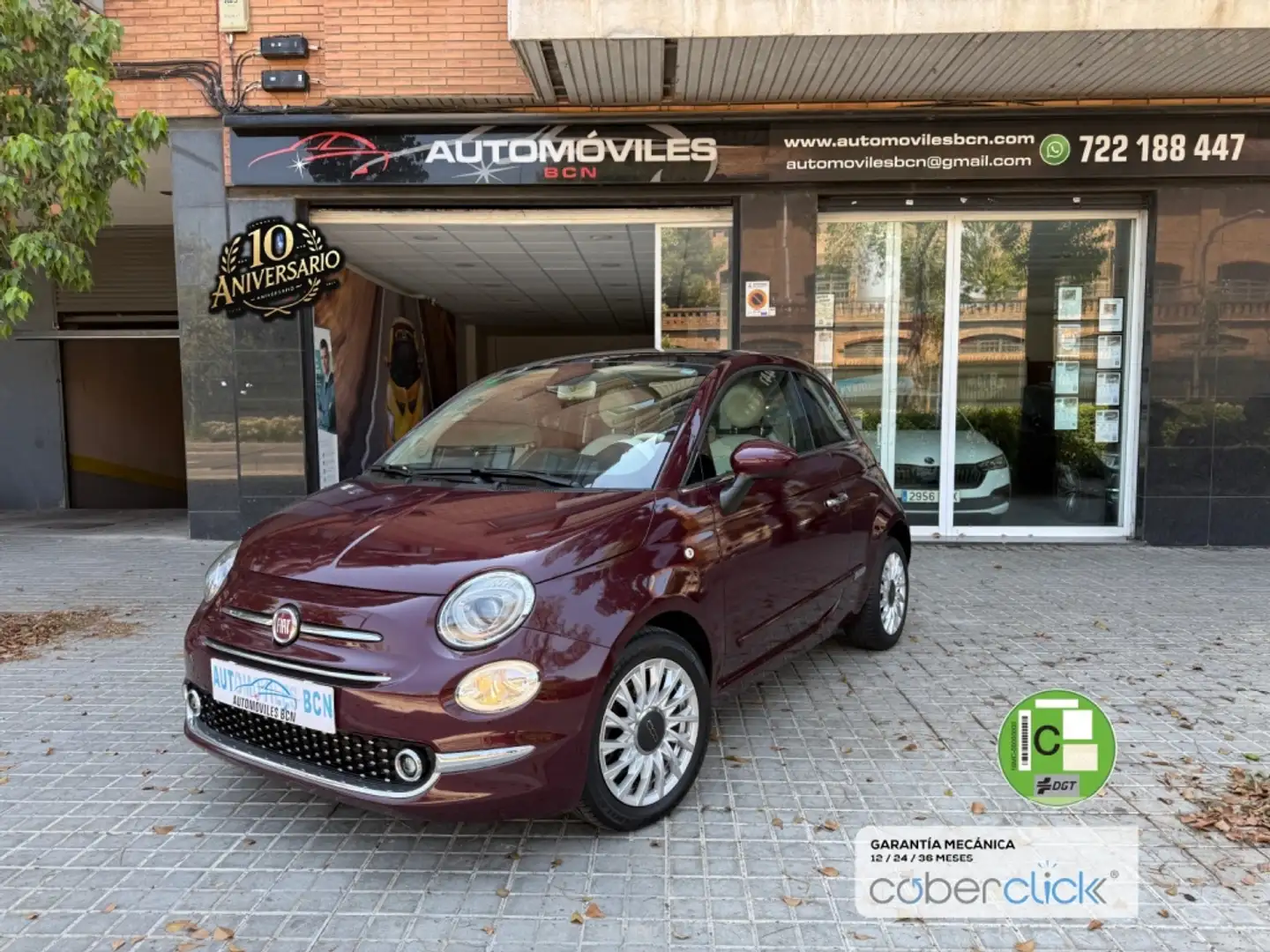 Fiat 500 0.9 Lounge Paars - 1