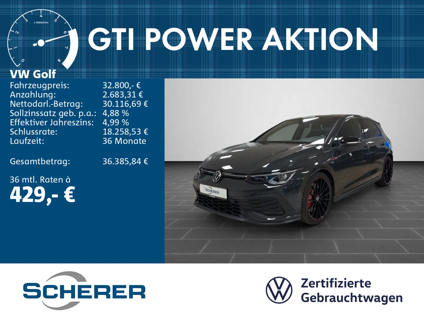 Volkswagen Golf GTI Golf VIII 2.0TSI GTI Clubsport Performance Black Grau - 1