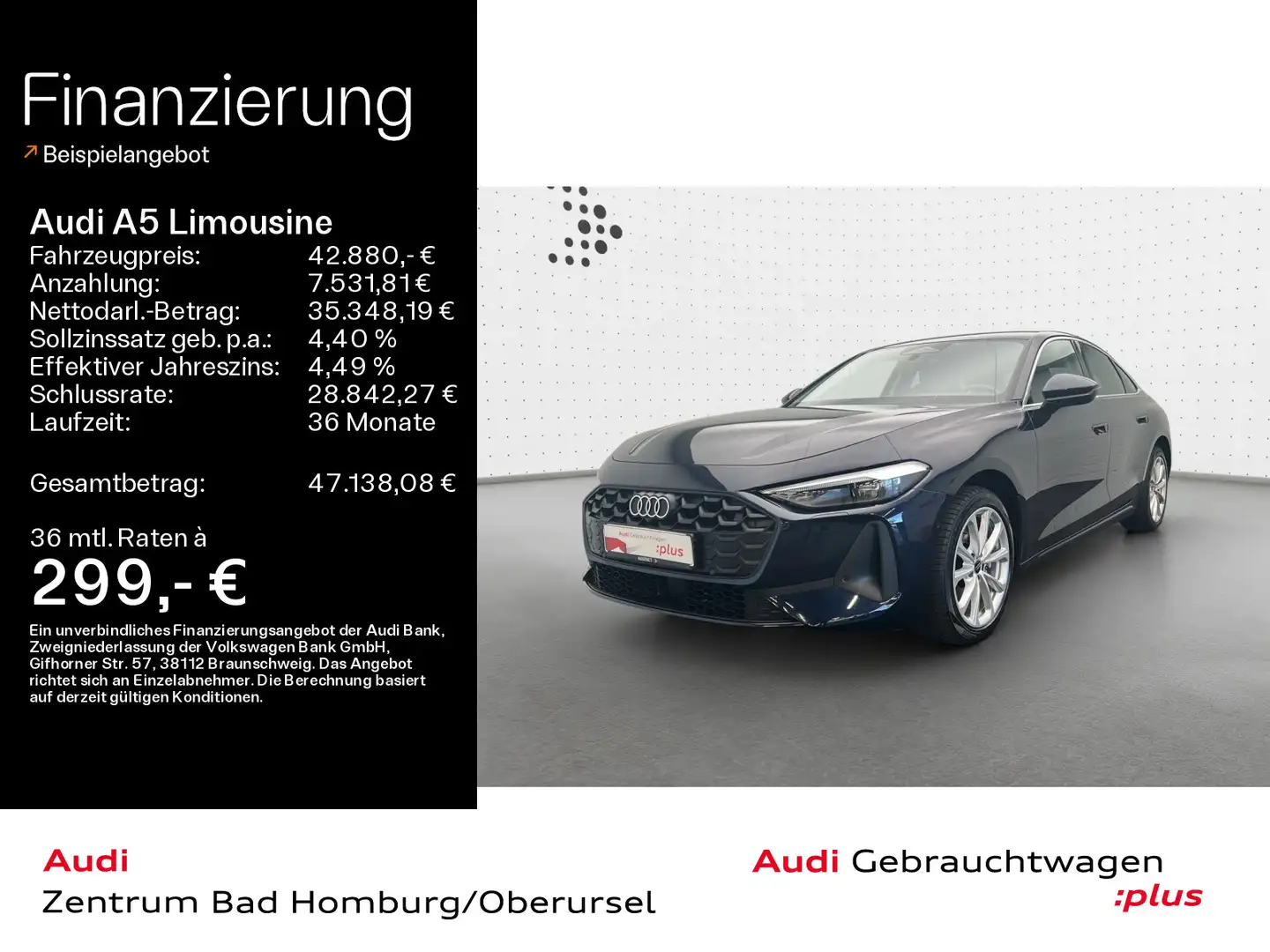 Audi A5 TFSI quattro*Navi*Alu*PDC*Virtual C Blau - 1