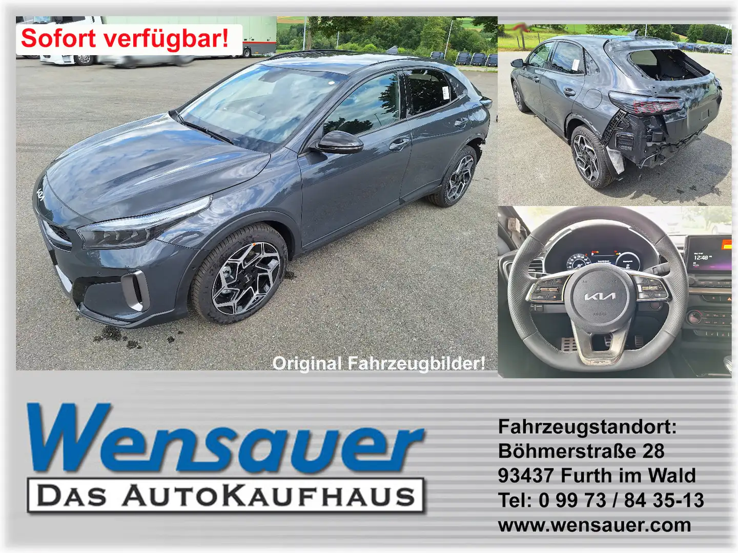 Kia XCeed 1,5T DCT7 GT-Line- teilreparierter Brandschaden Grau - 1
