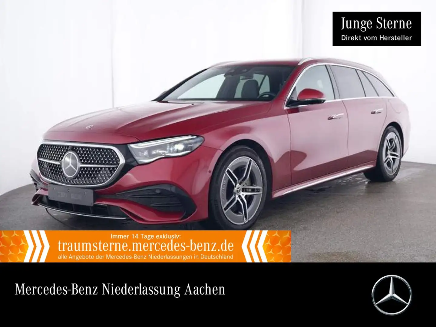 Mercedes-Benz E 300 e T AMG Fahrass 360° Distr. AHK Spurhalt-Ass Rosso - 1