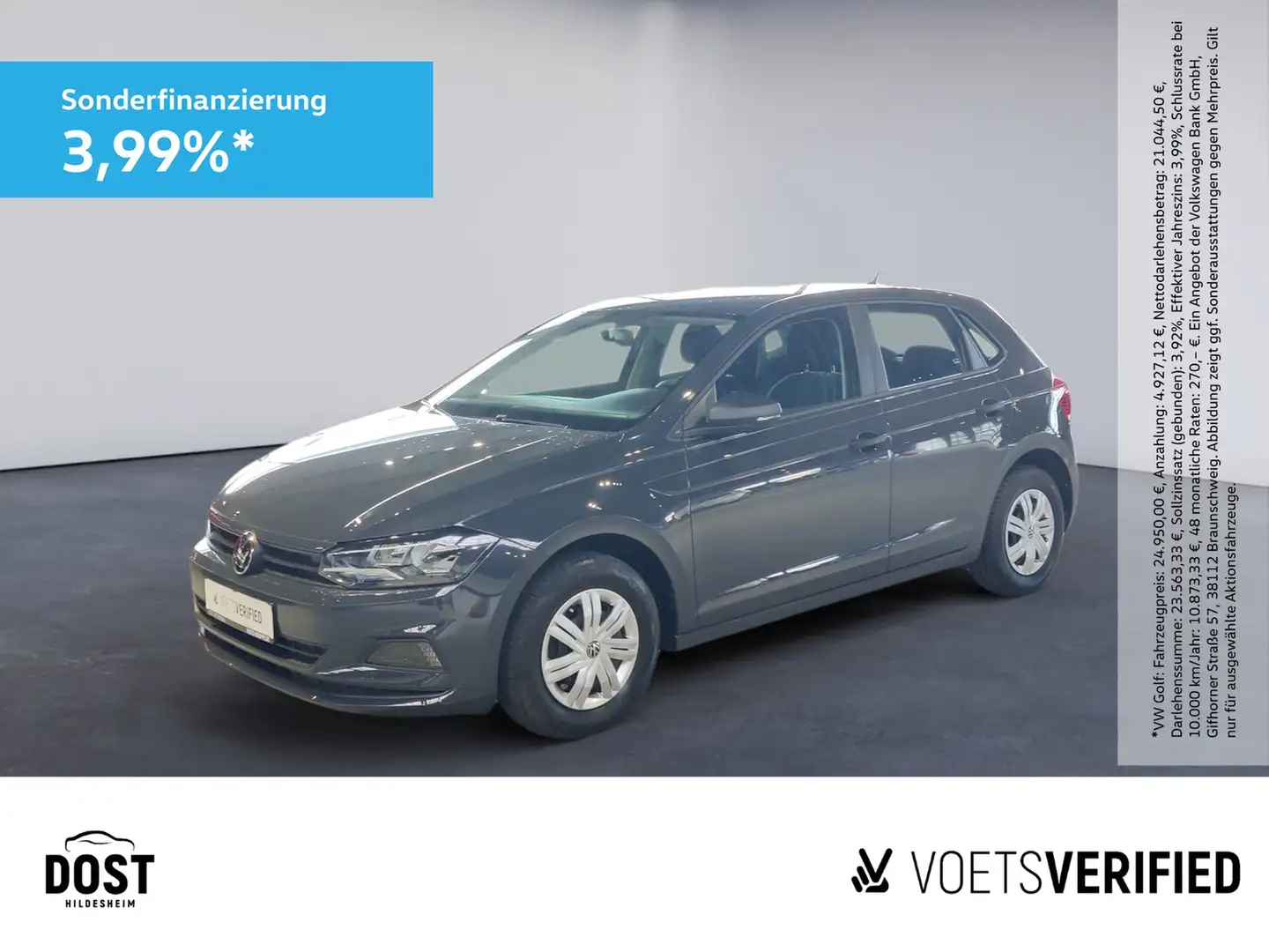 Volkswagen Polo VI 1.0 Trendline DAB Grau - 1
