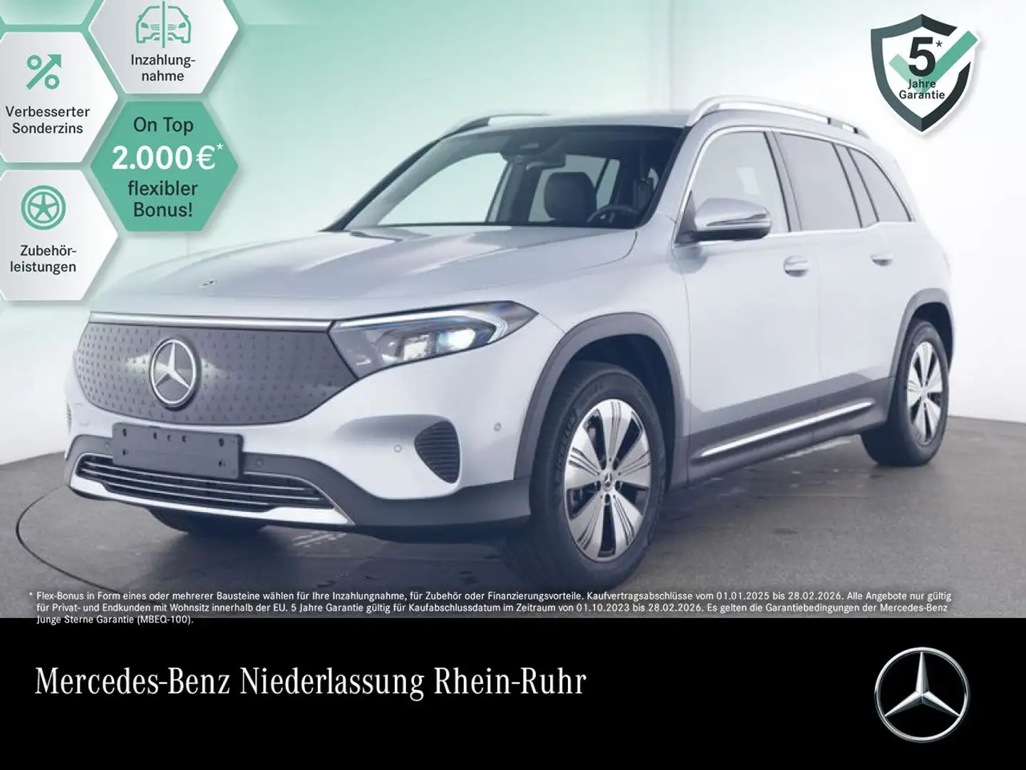 Mercedes-Benz EQB 300 4M PROG+PLUS-PAKET+AHK+KAMERA+MEMORY+SPUR Zilver - 1