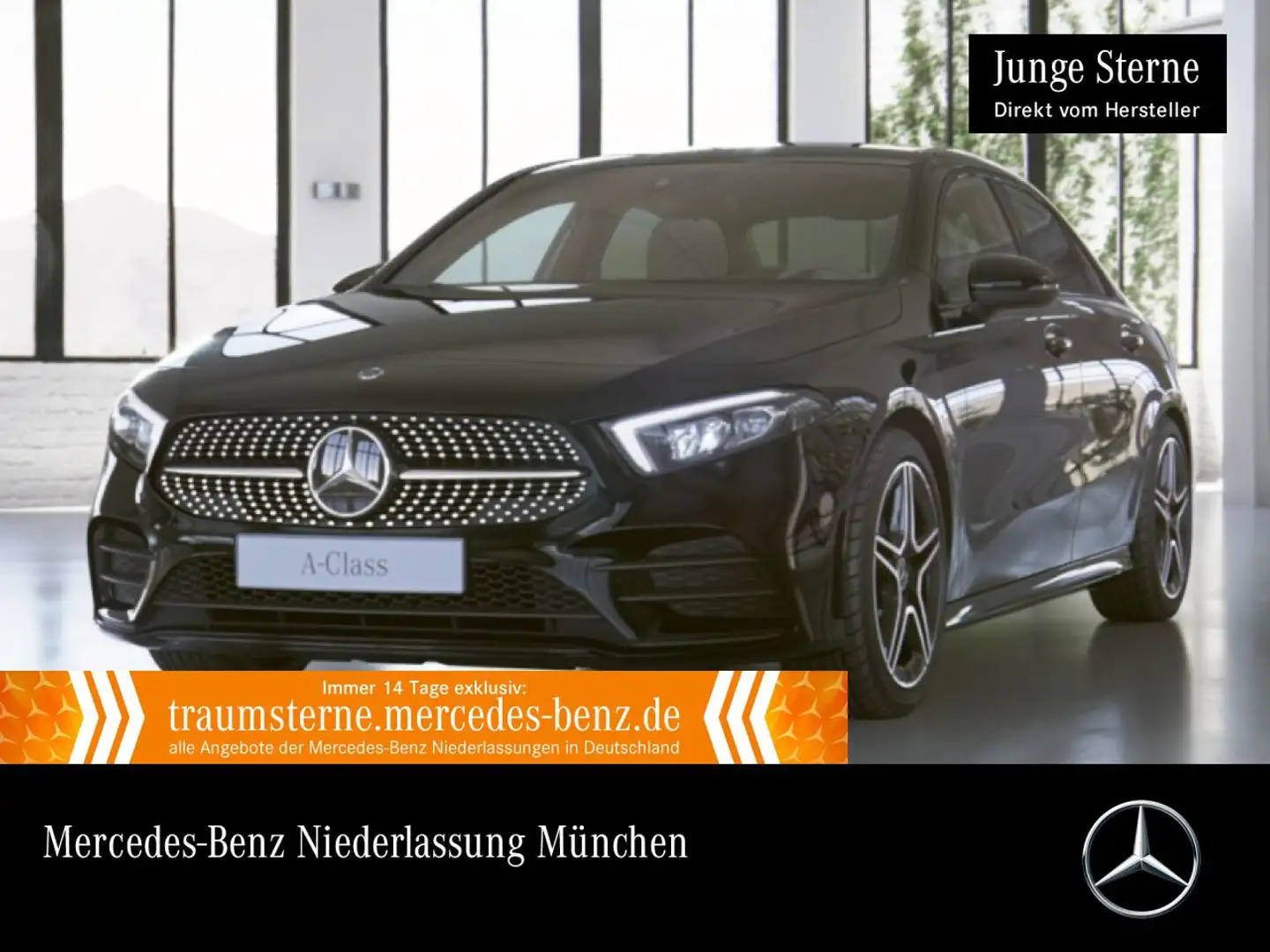 Mercedes-Benz A 250 e Lim AMG+NIGHT+LED+KAMERA+HUD+8G Schwarz - 1