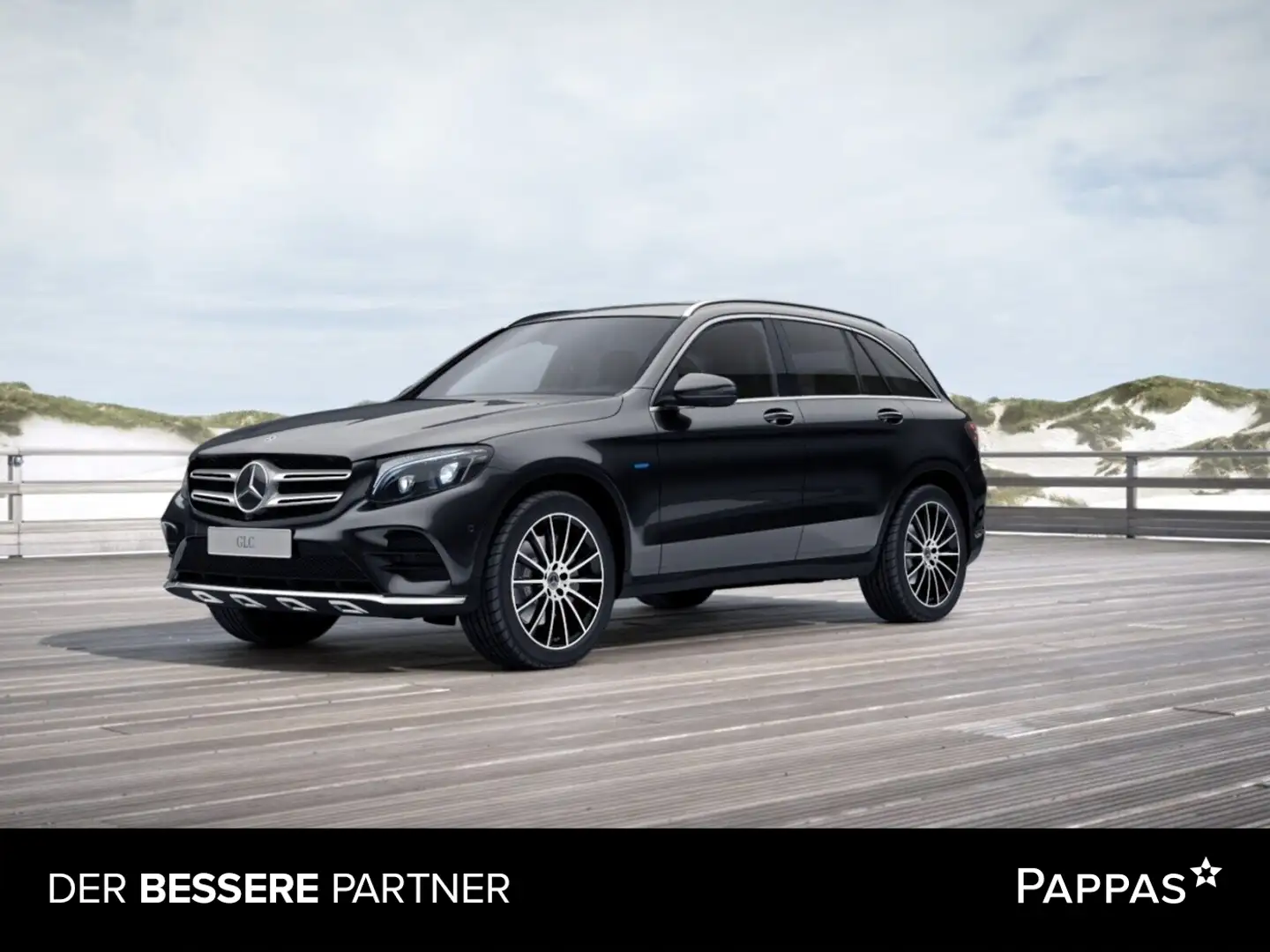 Mercedes-Benz GLC 350 e 4MATIC Distr PTS Sitzklima HUD Cam AHK Schwarz - 1
