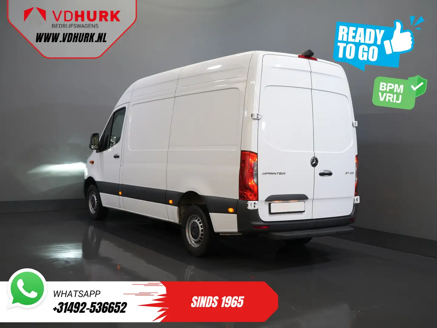 Mercedes-Benz Sprinter 317 CDI Aut. L2H2 3.5t Trekhaak/ LED/ Gev.Stoel/ 2 Blanc - 2