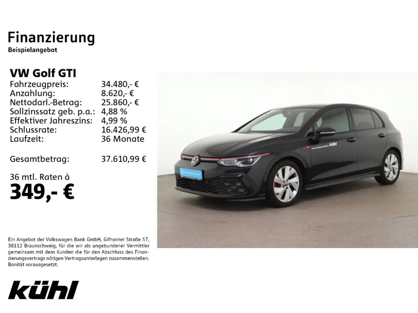 Volkswagen Golf GTI Golf VIII GTI 2.0 TSI DSG IQ.Light ACC DCC Stand Schwarz - 2