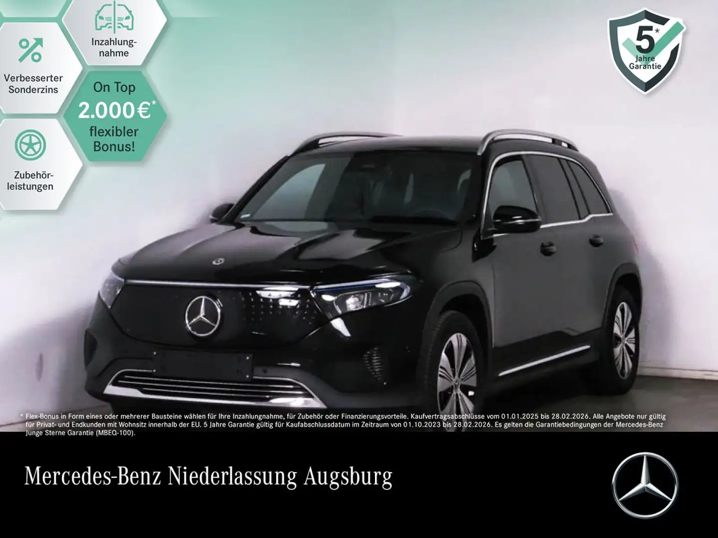 Mercedes-Benz EQB 300 4M PROG+ADVANCED+AHK+KAMERA+SPUR Schwarz - 1