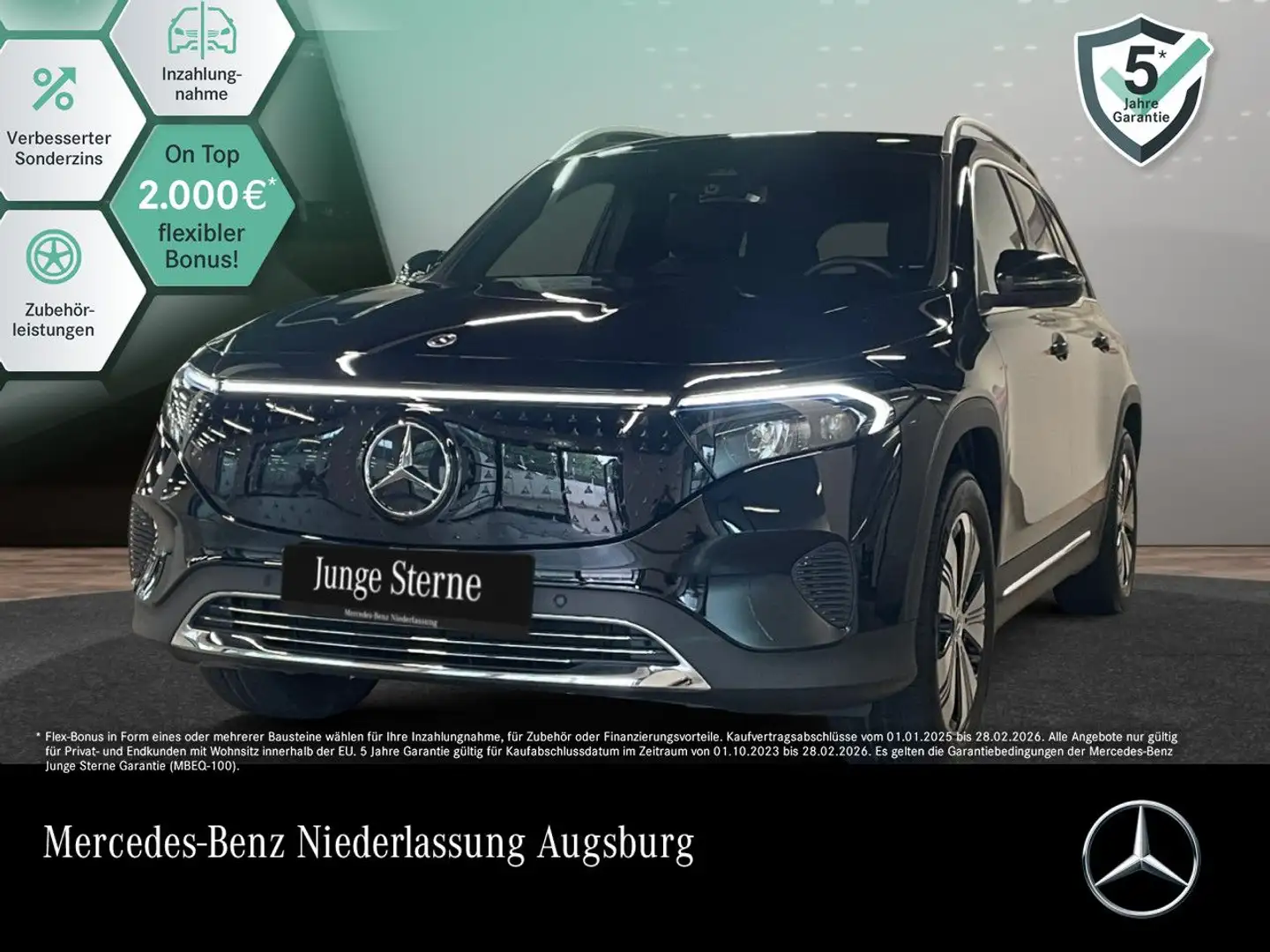 Mercedes-Benz EQB 300 4M PROG+ADVANCED+AHK+KAMERA+SPUR Zwart - 1