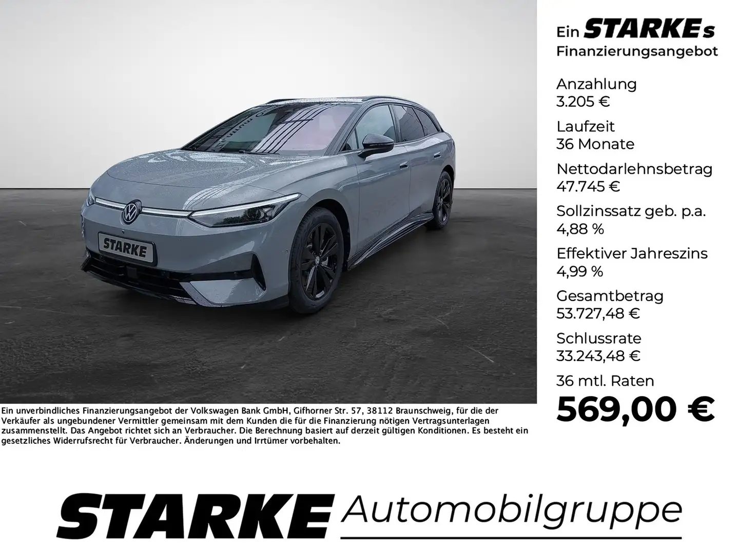 Volkswagen ID.7 Tourer Pro S Grau - 1