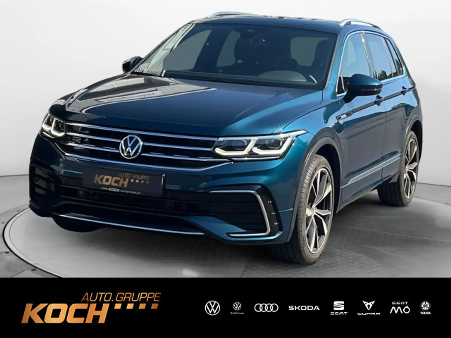 Volkswagen Tiguan 2.0TDI R-Line 4M DSG AHK NAVI SHZ LED STA Blau - 1