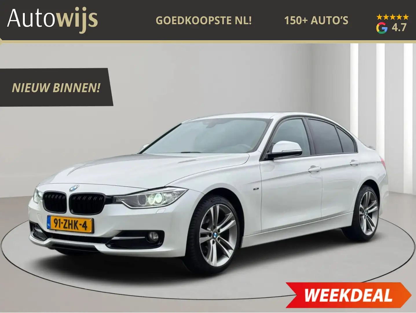 BMW 320 3-serie 320i Upgrade Edition|SPORT|Leder|Groot NAV Blanc - 1