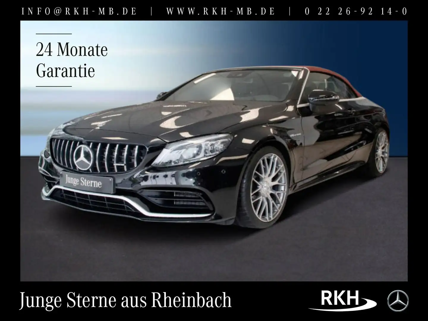 Mercedes-Benz C 63 AMG AMG C 63 Cabrio Verdeck Rot/Multib/360°/Abgasanl Black - 1