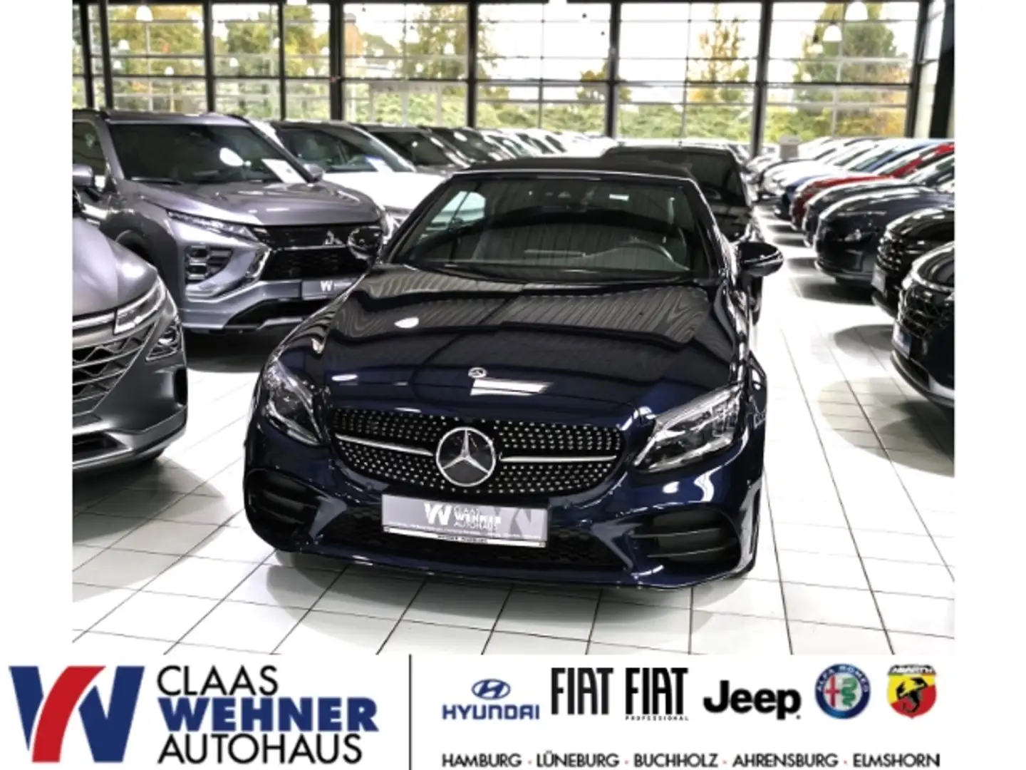 Mercedes-Benz C 200 Mercedes Cabrio AMG Line Sportpaket Faltdach Navi Bleu - 1