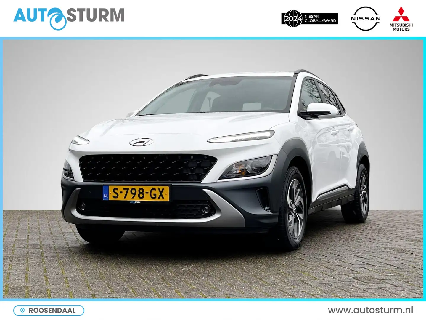 Hyundai KONA 1.6 GDI HEV Fashion | Navigatie | Camera | Apple C Wit - 1