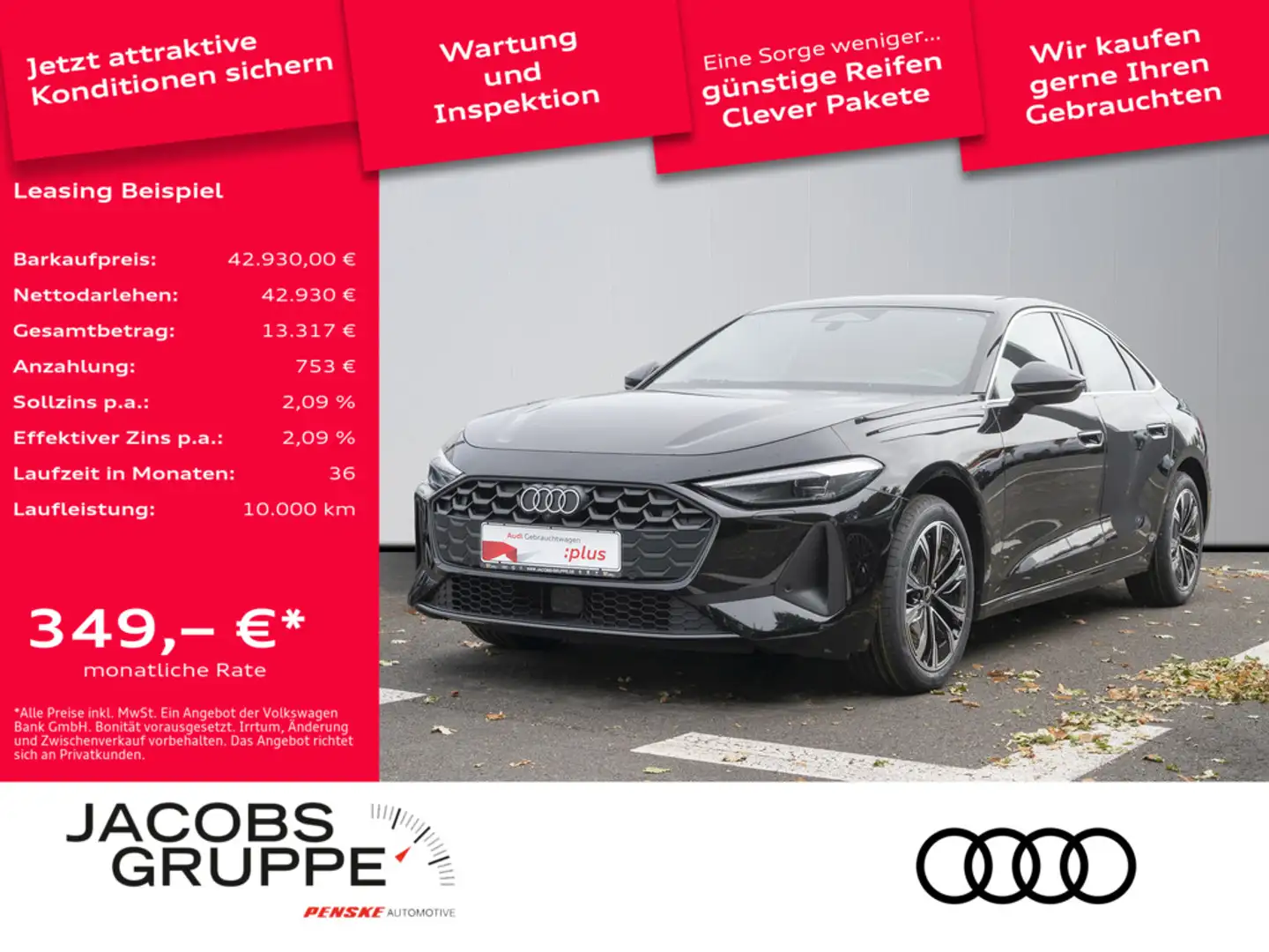 Audi A5 Limousine TFSI quattro Kamera, MMI Exp. pl Schwarz - 1