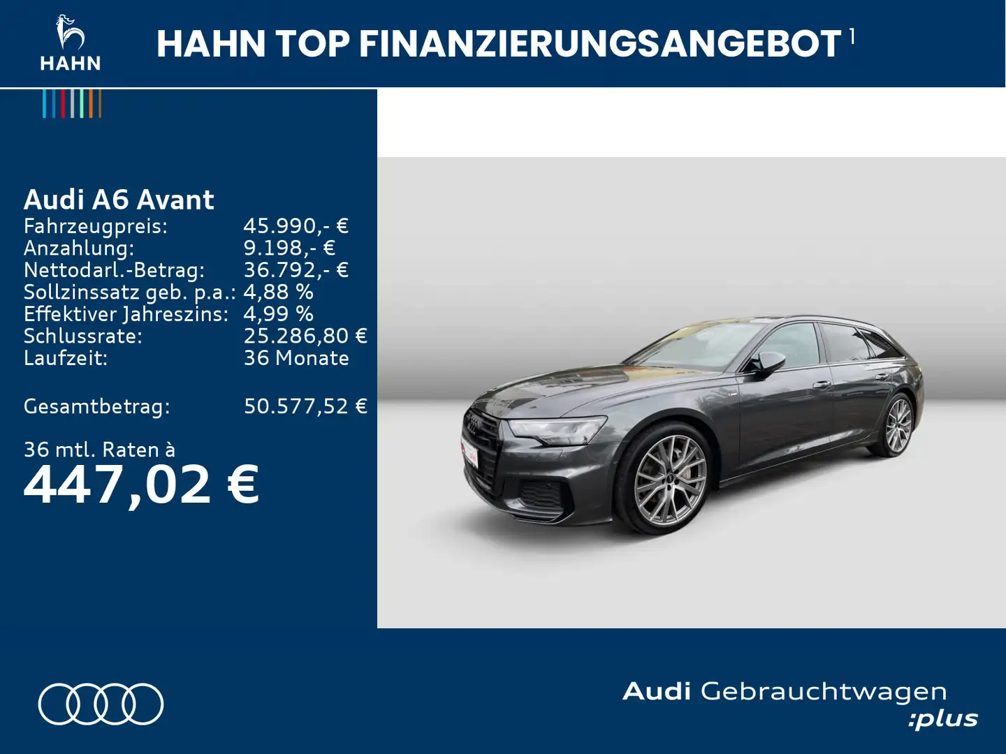 Audi A6 45TFSI qua S-trc S-line HUD AHK Standh. Grau - 2