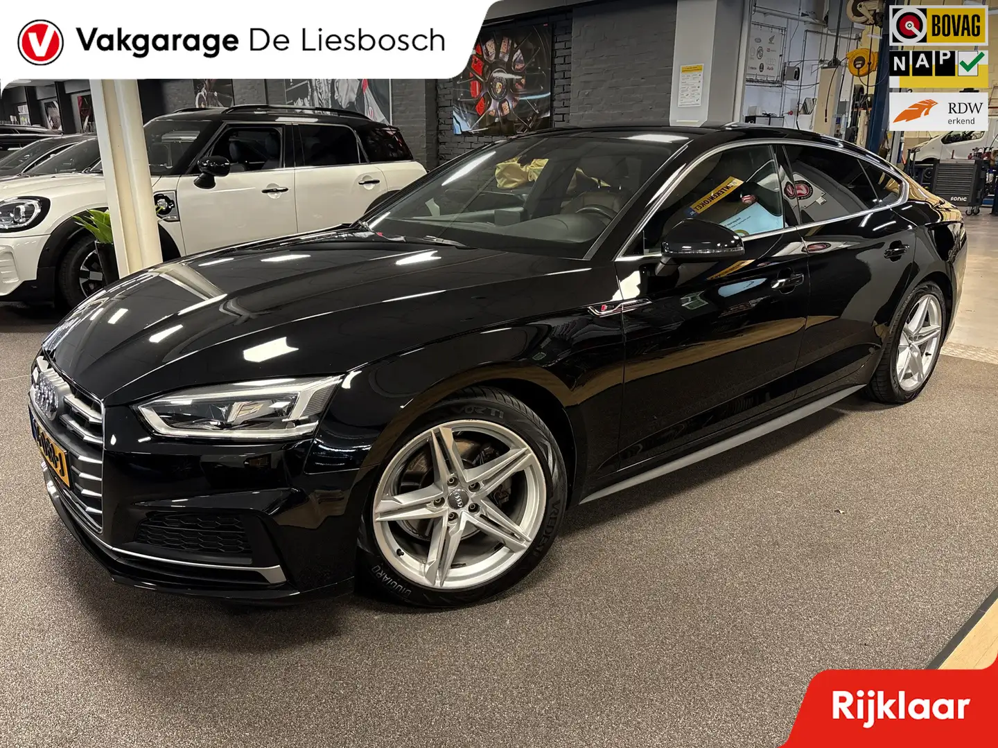 Audi A5 Sportback 2.0 TFSI MHEV Sport S-line Edition,leer, Zwart - 1