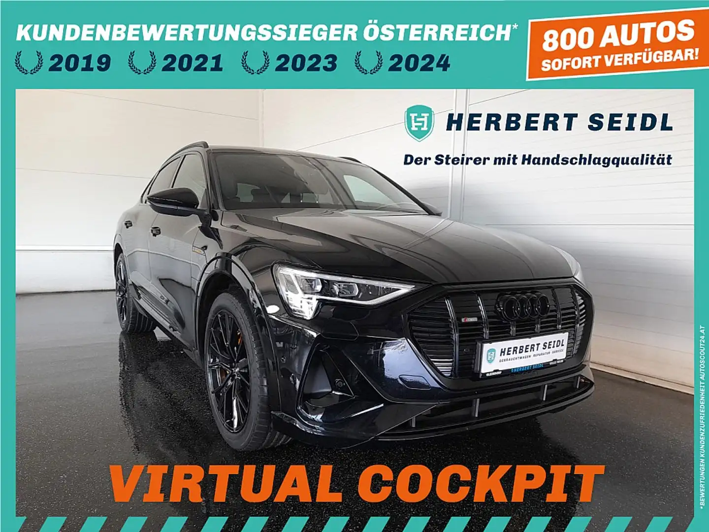 Audi e-tron SB 50 quattro S-LINE BLACK EDITION *NP: € 93.32... Negro - 1