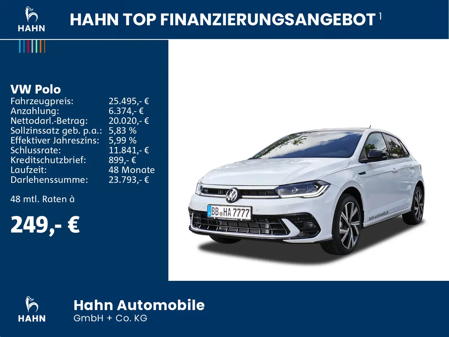 Volkswagen Polo R-Line 1,0 l TSI 116 PS DSG Navi Kamera Weiß - 2