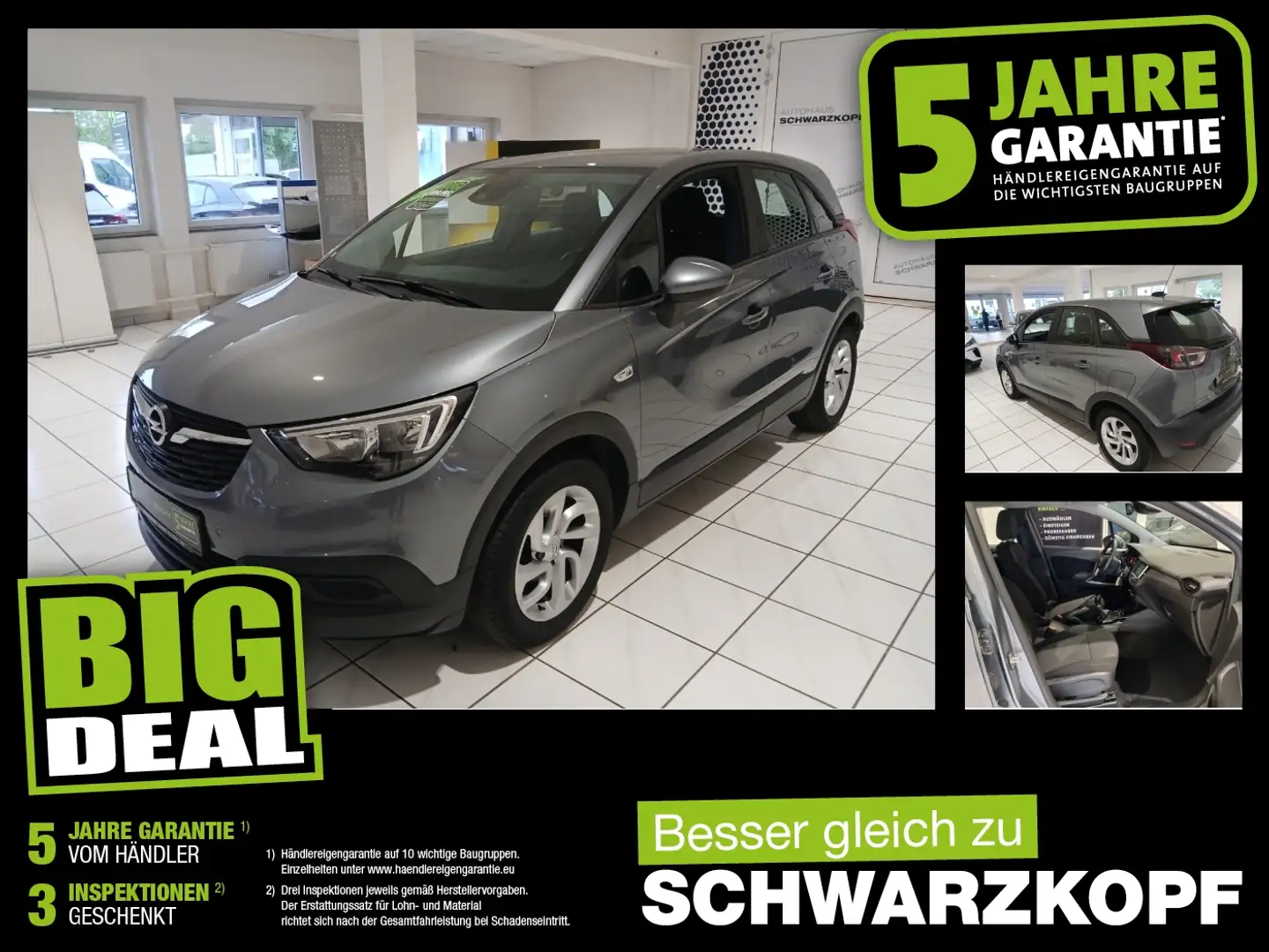 Opel Crossland 1.2 Fin. ab 2,99% Tempomat,Klima Grau - 1