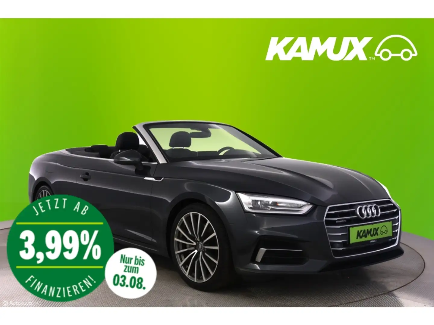 Audi A5 2.0TFSI quattro Cabriolet DSG Sport+XENON+NAVI+AHK Gri - 1