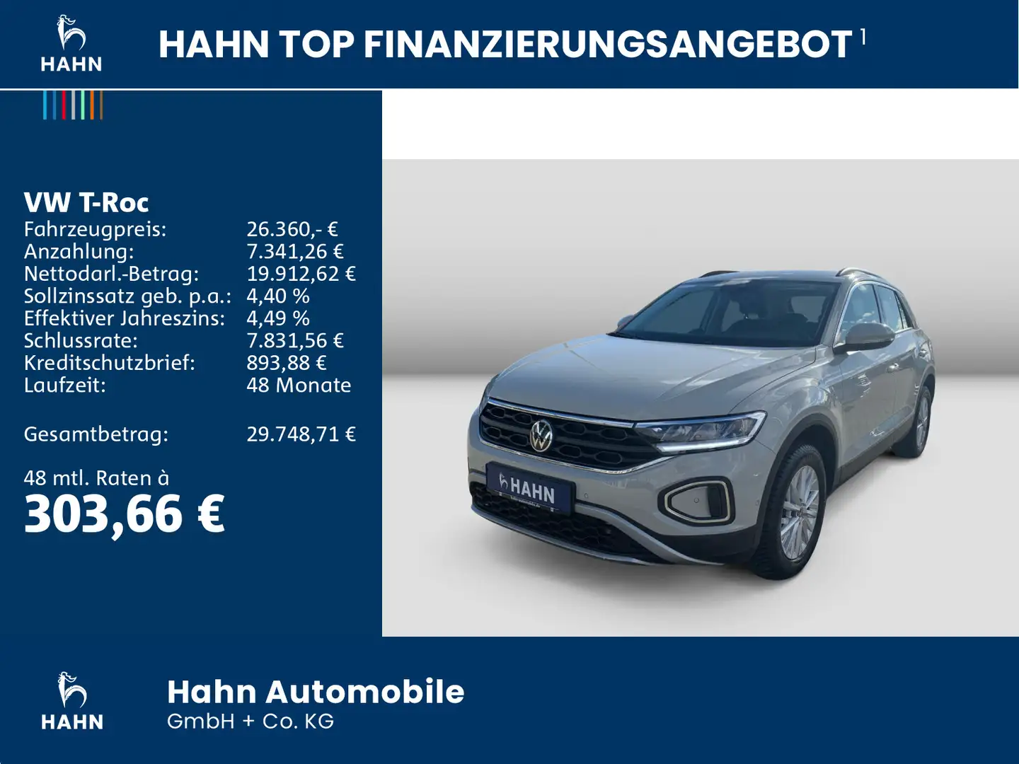 Volkswagen T-Roc 1.5 TSI DSG Life Navi AHK LED Sitzhzg Grau - 2
