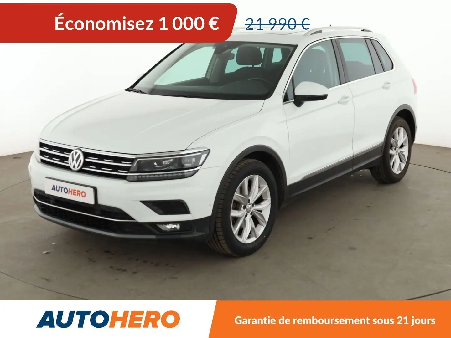 Volkswagen Tiguan 2.0 TDI BlueMotion Tech Carat DSG7 Blanc - 1