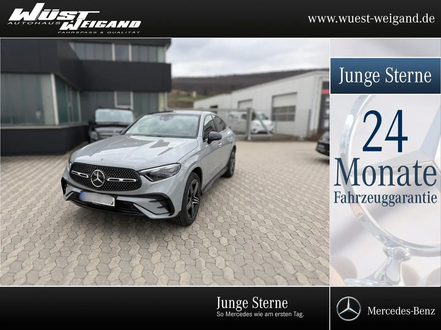 Mercedes-Benz GLC 450 d 4M Cp AMG Dist/Pano/AHK/Airm/360°/HeUp Grijs - 1