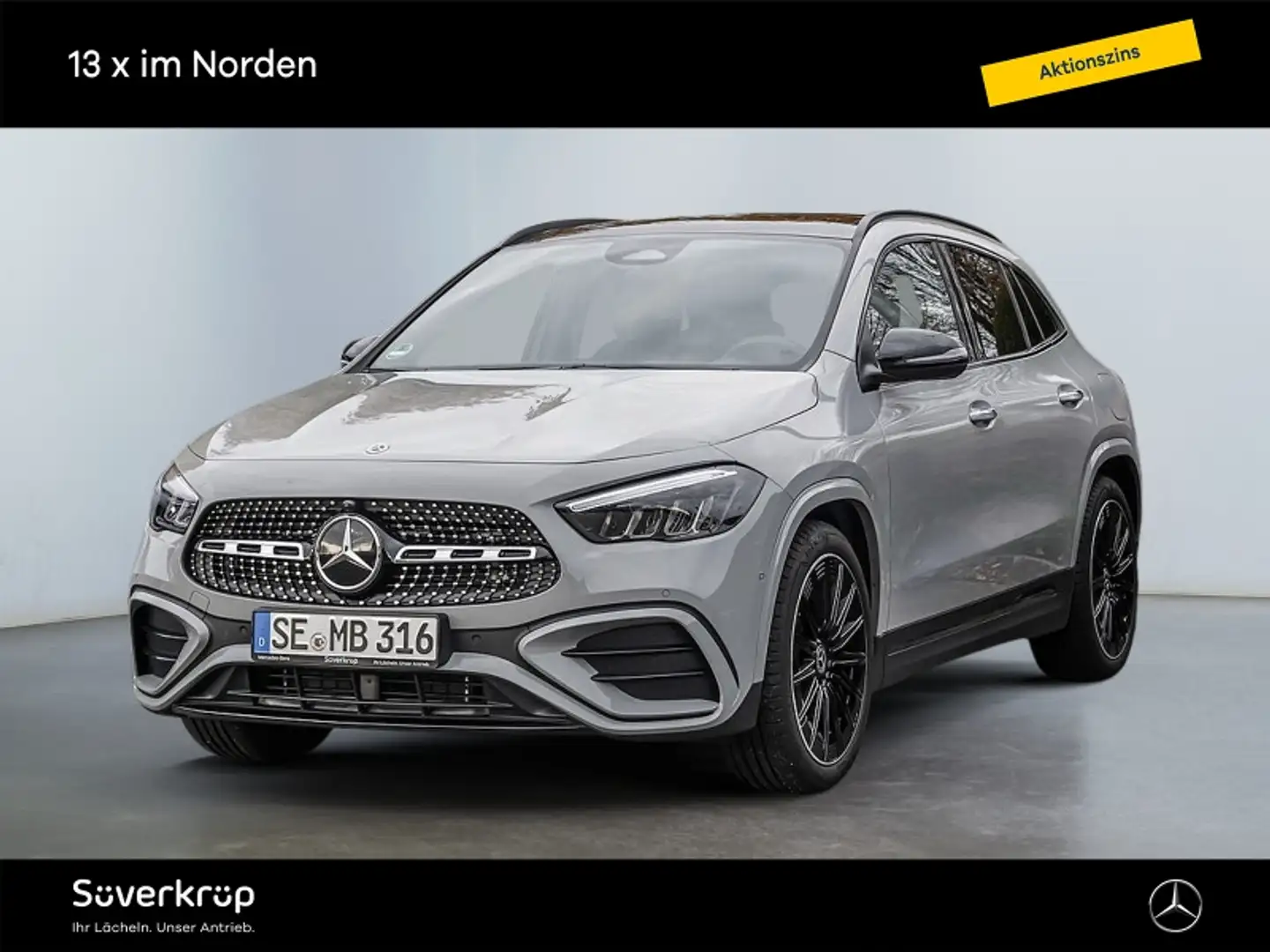 Mercedes-Benz GLA 180 AMG NIGHT AHK DISTR KAMERA PANO SPUR PDC Gris - 1