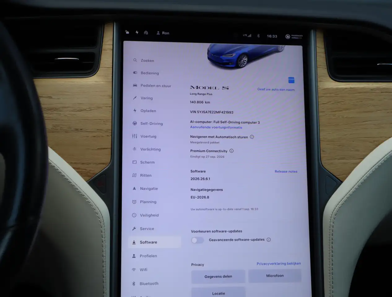 Tesla Model S Long Range Plus SOH 92% Autopilot Leer, миниатюра 15