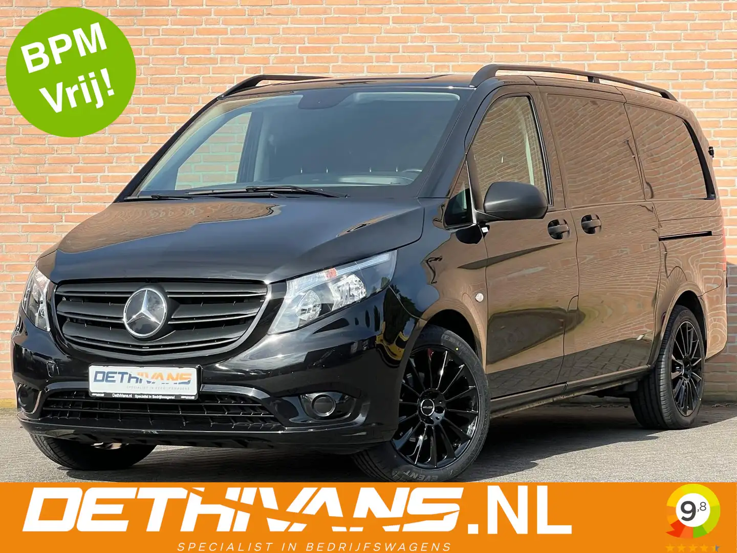 Mercedes-Benz Vito 114CDI 136PK Lang 9G-Tronic / Distronic / Carlplay Zwart - 1