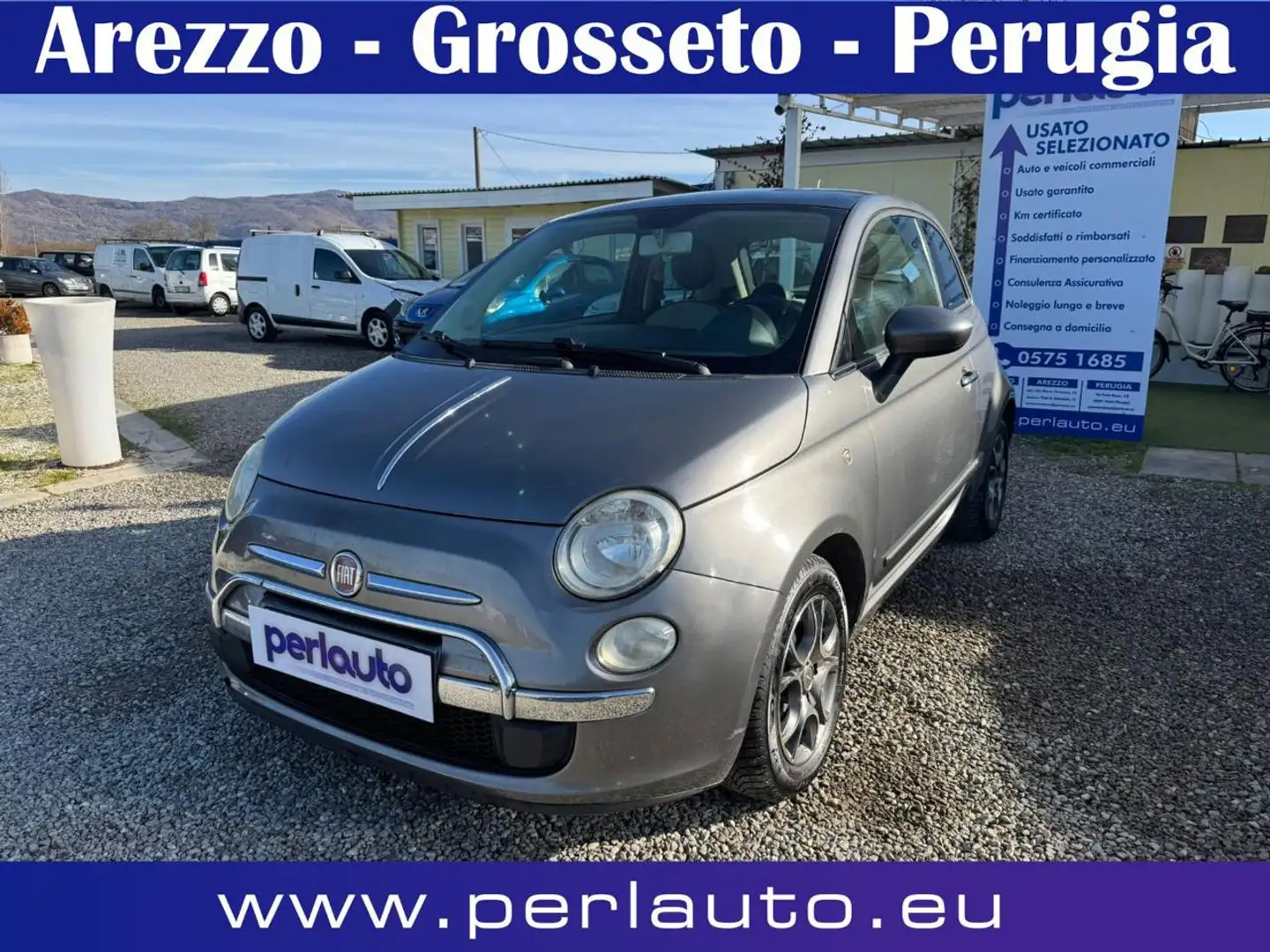 Fiat 500 1.2 Lounge GPL Gris - 1
