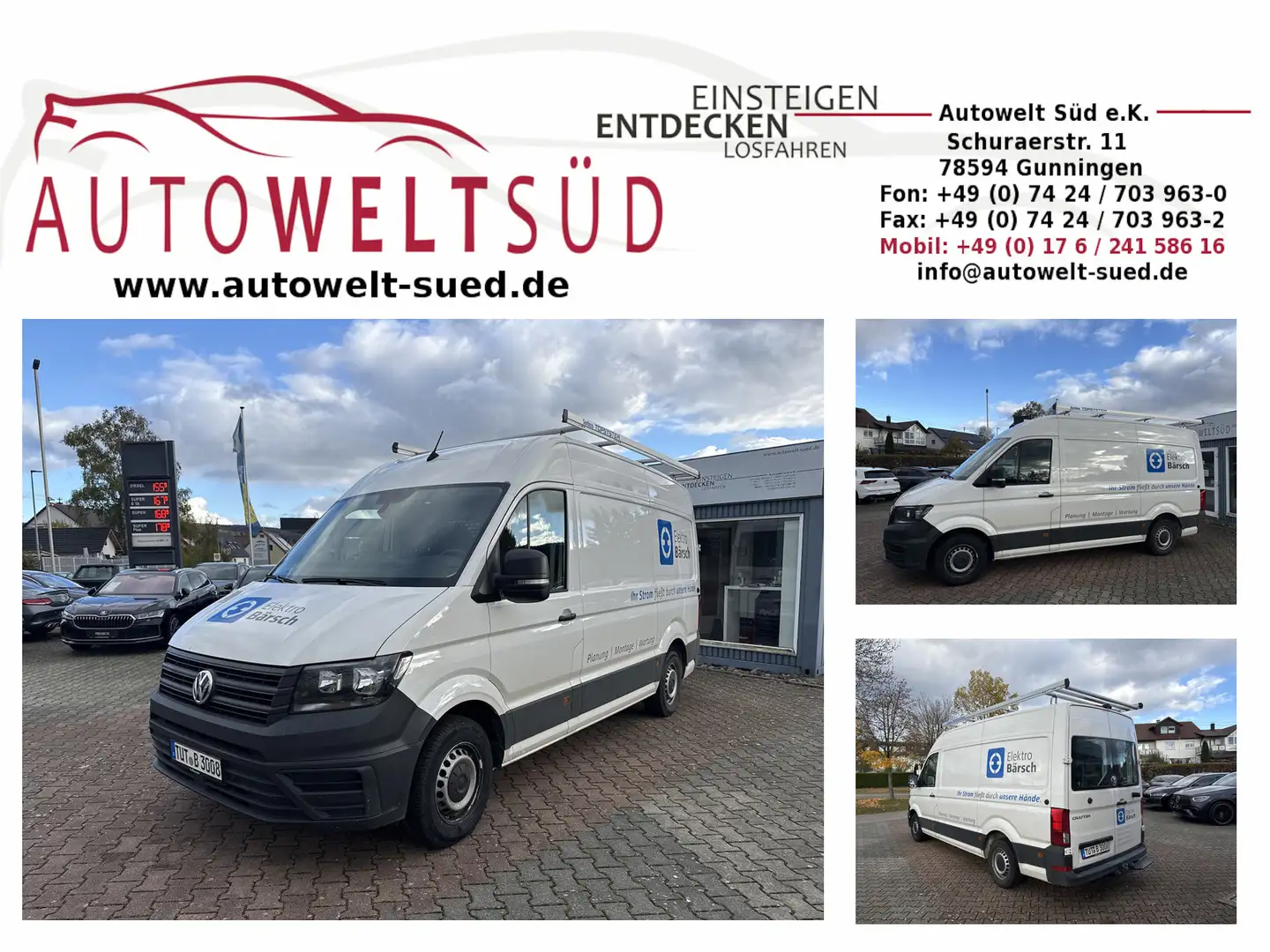Volkswagen Crafter Kasten Hochdach 2.0 TDI Klima Sortimo Blanc - 1