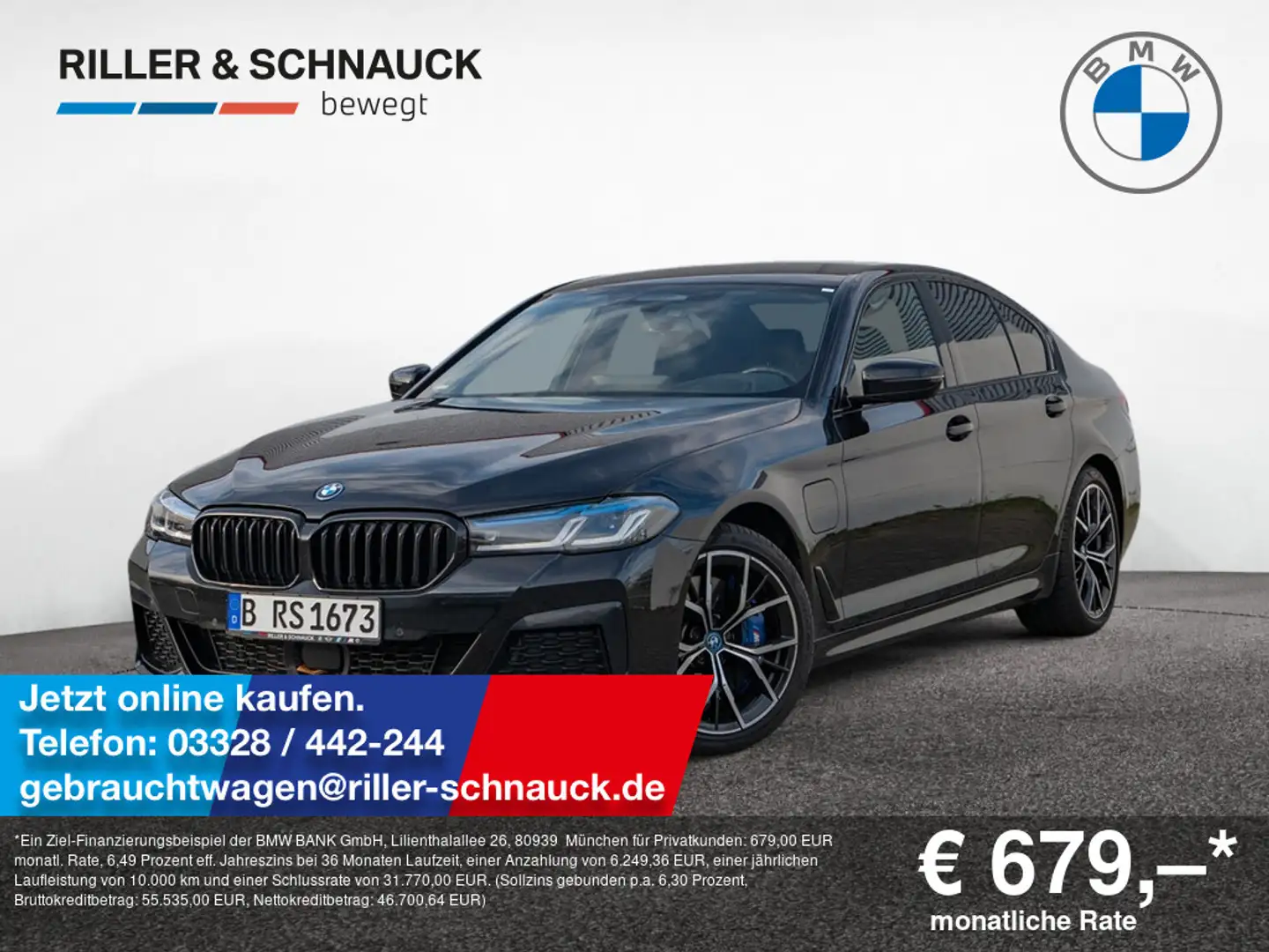 BMW 545 e xDrive M-Sport LASER+HUD+LEDER+H/K+AKTIV Schwarz - 1