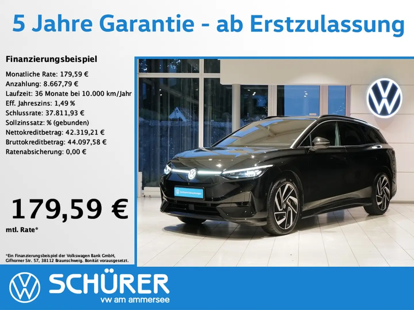 Volkswagen ID.7 Tourer Pro Black Style AHK Wärmepump 360° Keyless Schwarz - 1