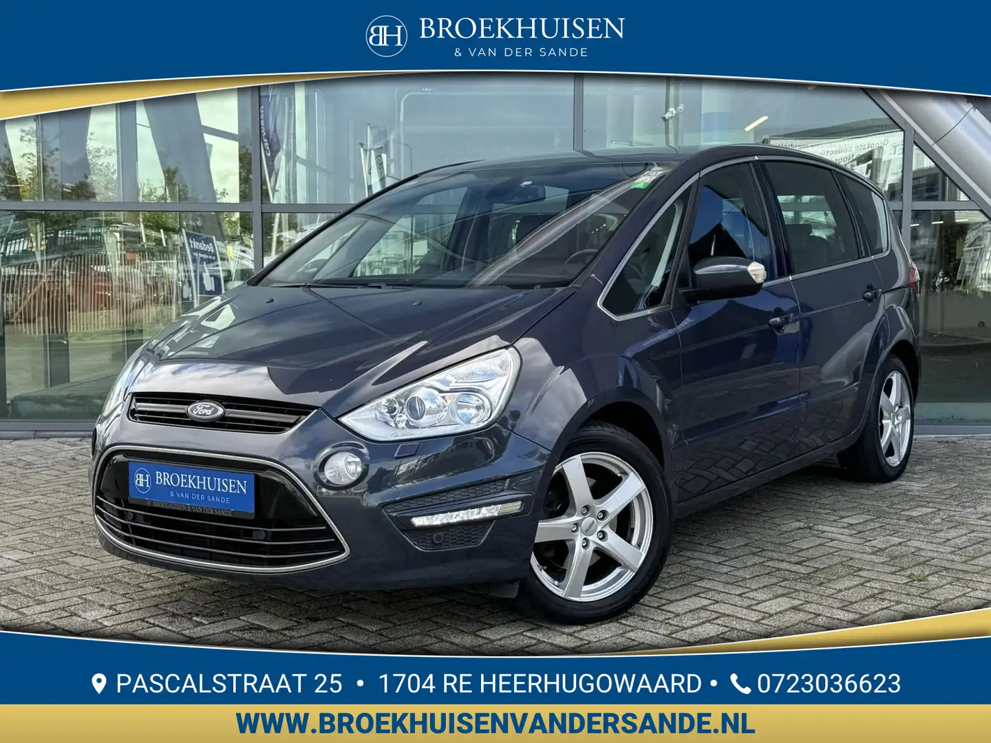 Ford S-Max 1.6 EcoBoost Platinum 7p. 161pk Camera / Panoramad Grijs - 1