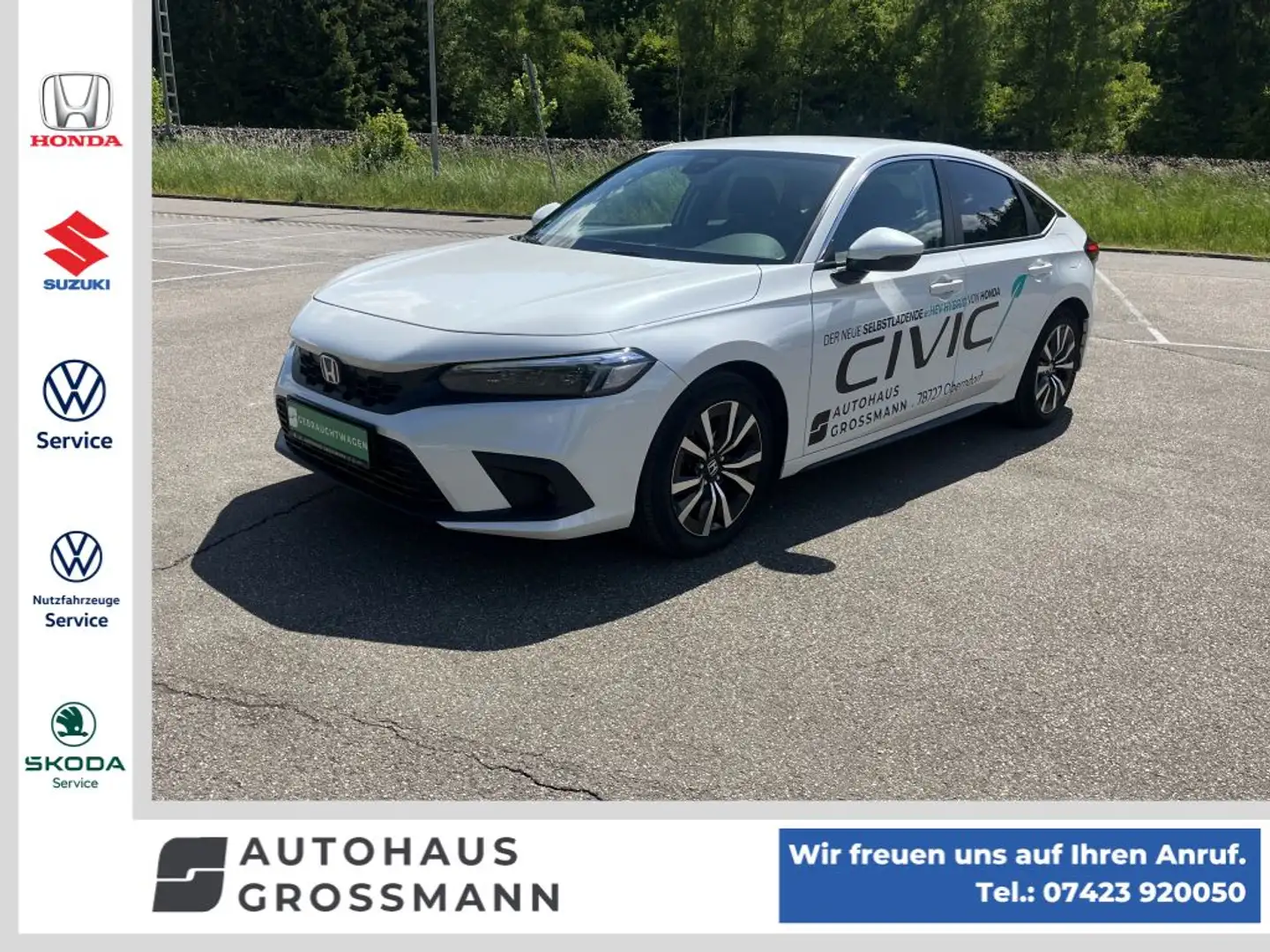 Honda Civic e:HEV 2.0 i-MMD Hybrid Elegance Blanc - 1