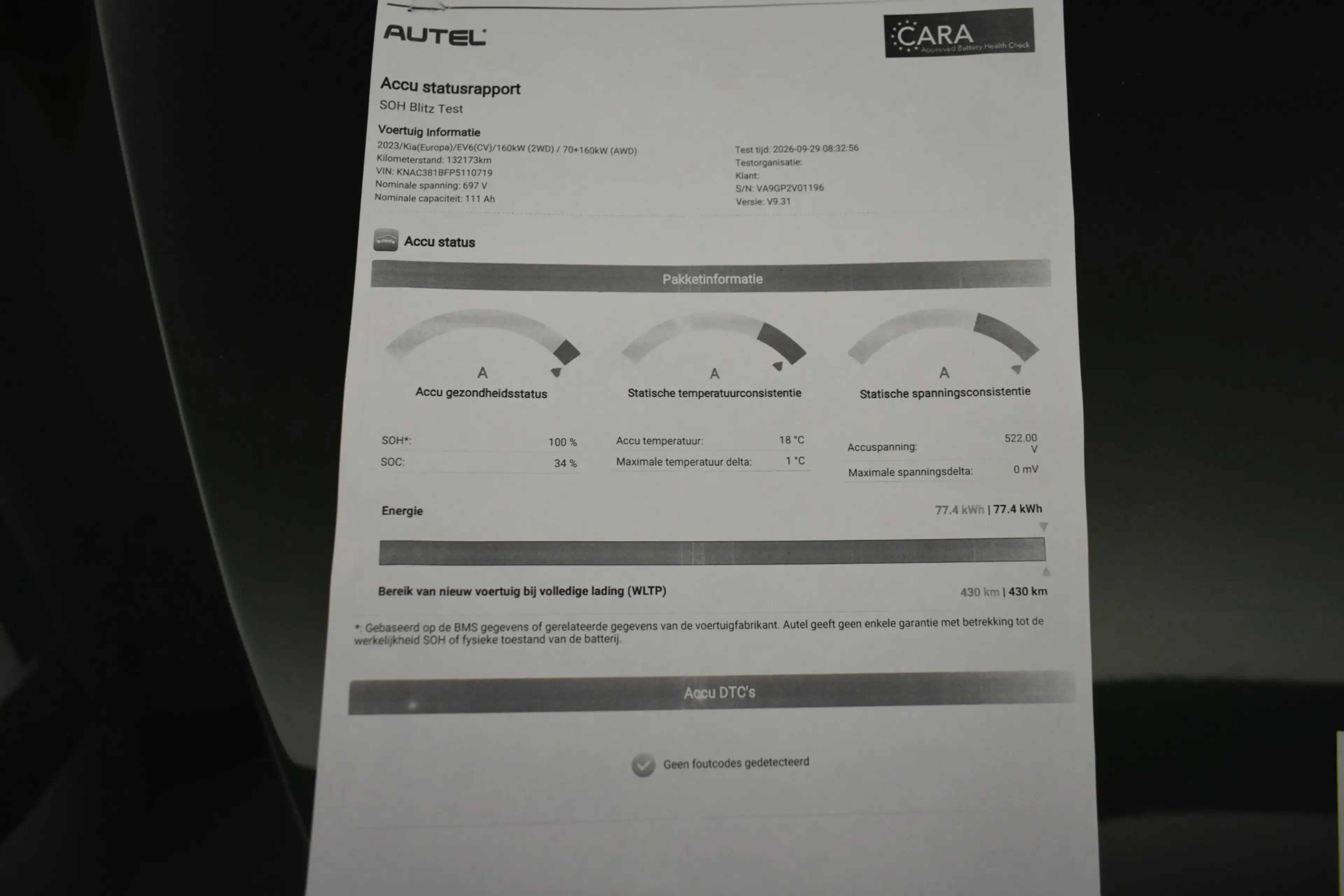 Kia EV6 Air 58 kWh 100% SOH Cam Dhoek Trekh Stoel Ver Keyl — photo 10