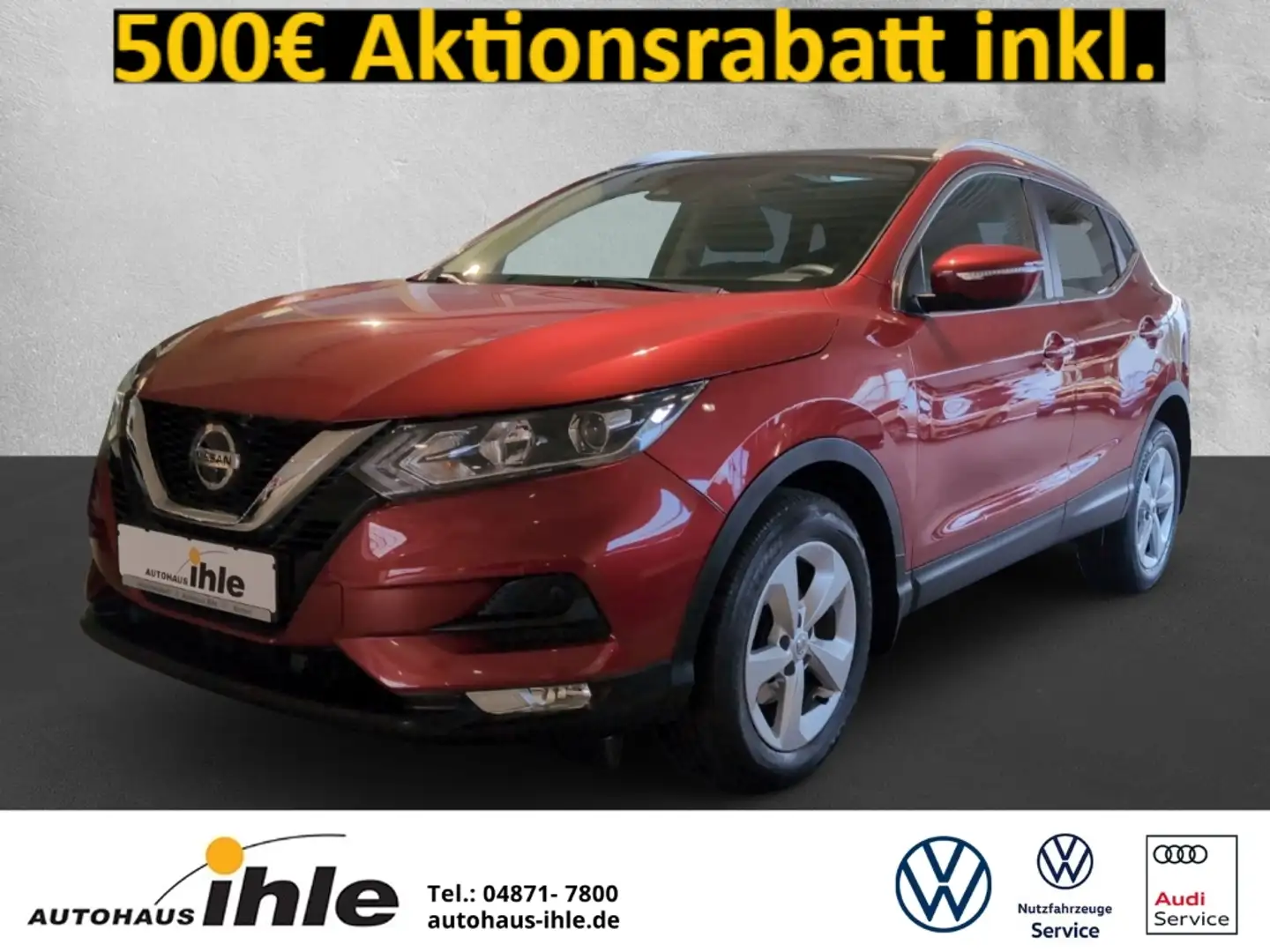 Nissan Qashqai 1,3 DIG-T DCT Acenta PANO.DACH+TEMPOMAT Rot - 1