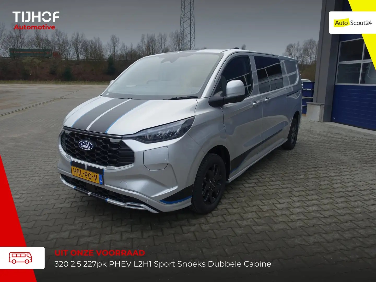 Ford Transit Custom 320 2.5 227pk PHEV L2H1 Sport Zilver - 1
