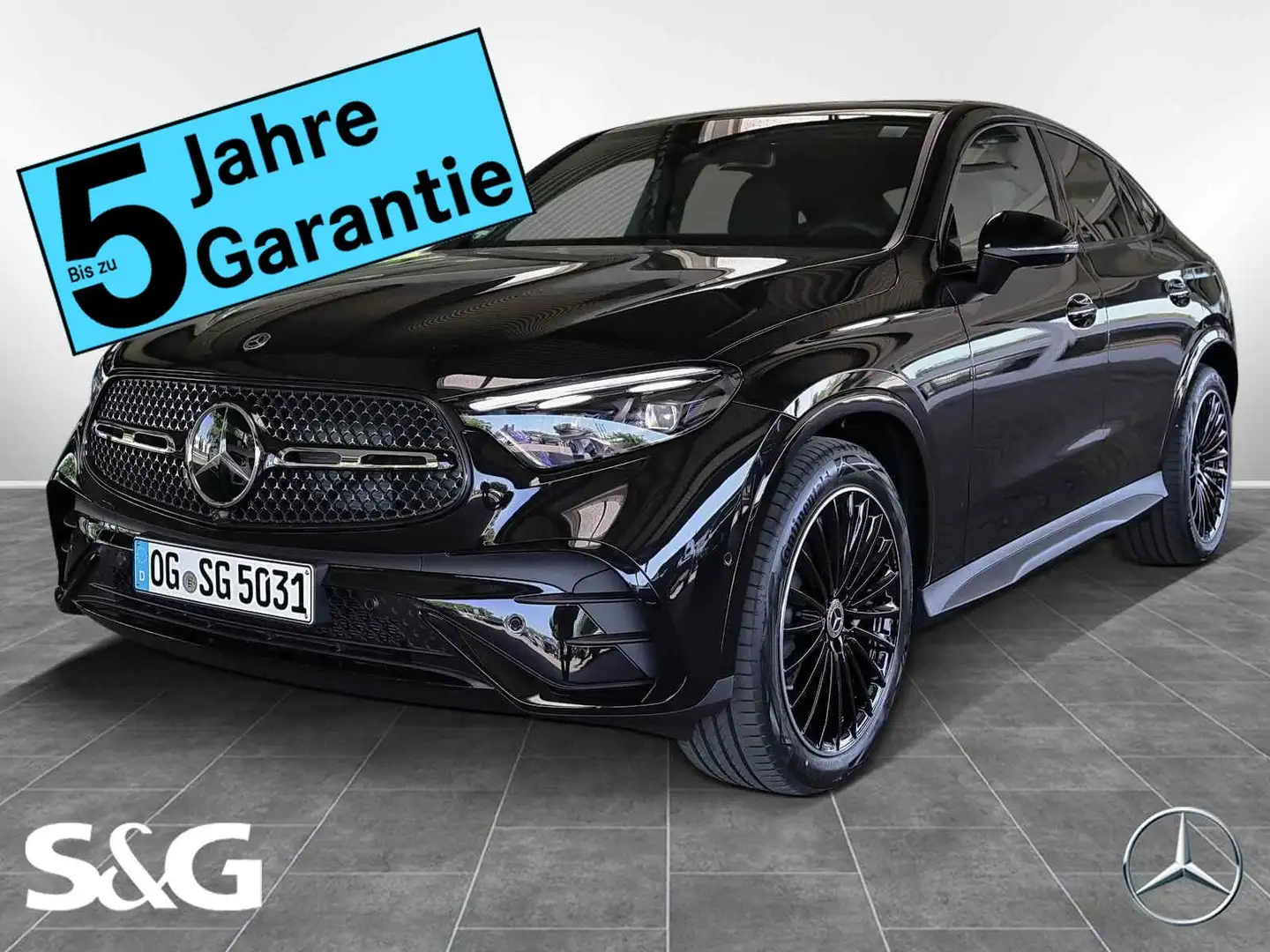 Mercedes-Benz GLC 450 d 4M AMG Coupé Distr+Standh+LED+Pano+AHK Zwart - 1