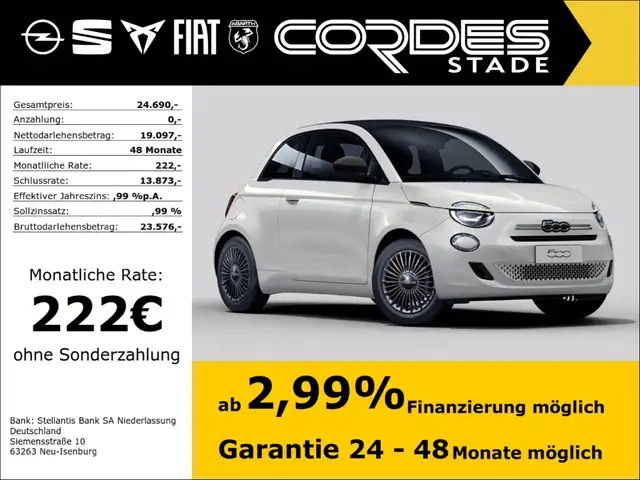 Fiat 500C 1.0 FireFly 48 kW (65 PS) ICON LED Klimaautom